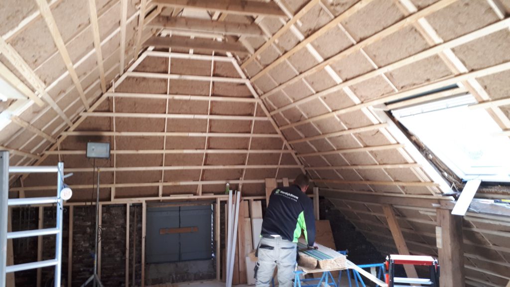 Dakrenovatie en herindeling boerderij, Lettele